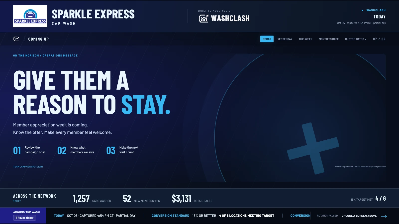 WashClash promotion screen